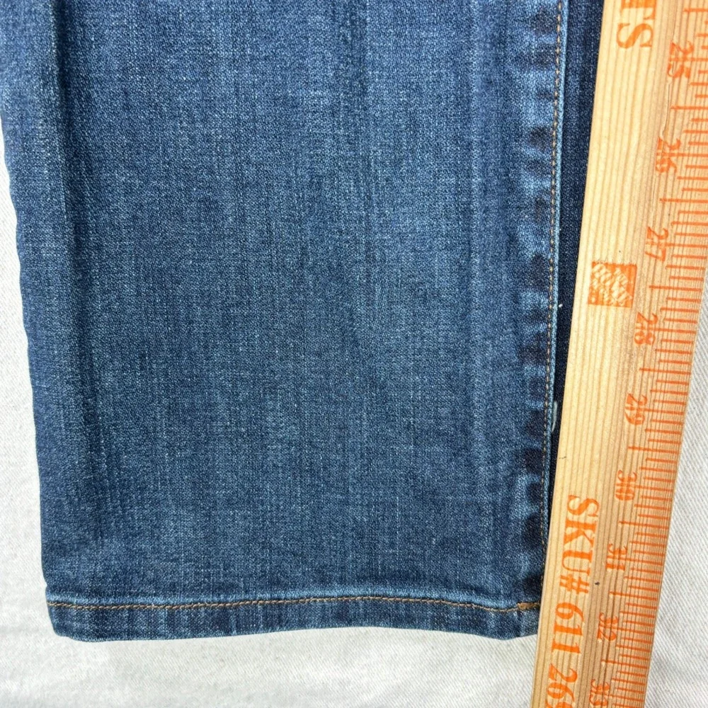 Disney Parks Women Dark Wash Mickey Mouse Embroidered Bootcut Jeans Blue Size 6